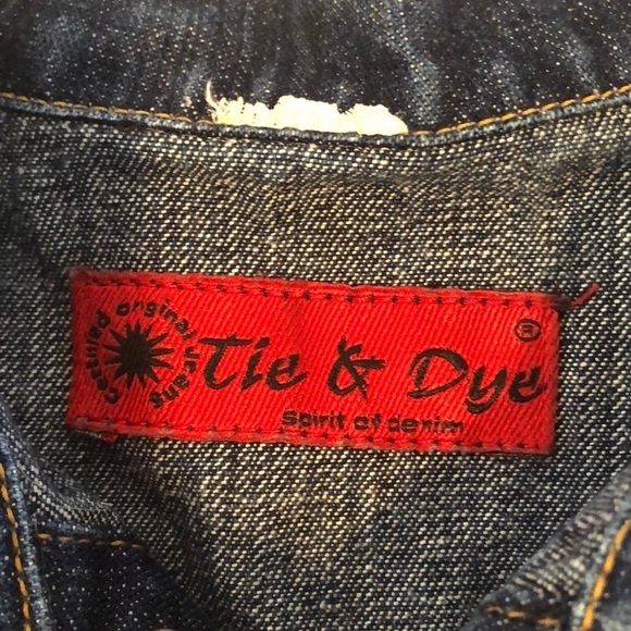 Tie & Dye Button Up Jean Jacket Small - Picture 4 of 8